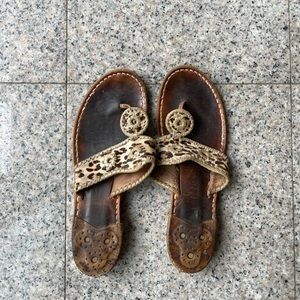 Cheetah Print Jack Roger Sandals